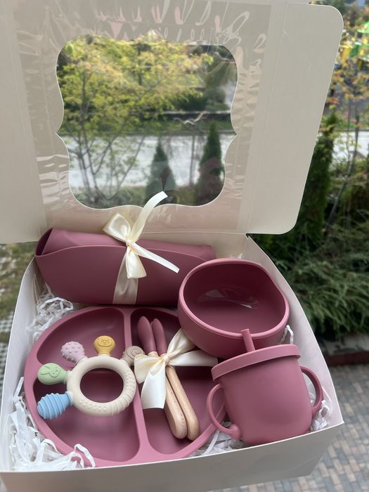 Силіконовий  посуд, дитяча посуда , прикорм. Ціна за  повний набір