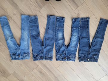 Jeansy zestaw paka dżinsów rurki na szczupłego chłopca 98 104