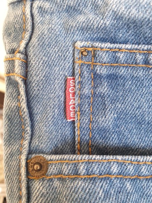 Spodnie klasyczne jeansy z prostymi nogawkami vintage niebieskie nowe