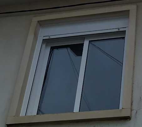 Janela correr 2 folhas vidro duplo lacado branco