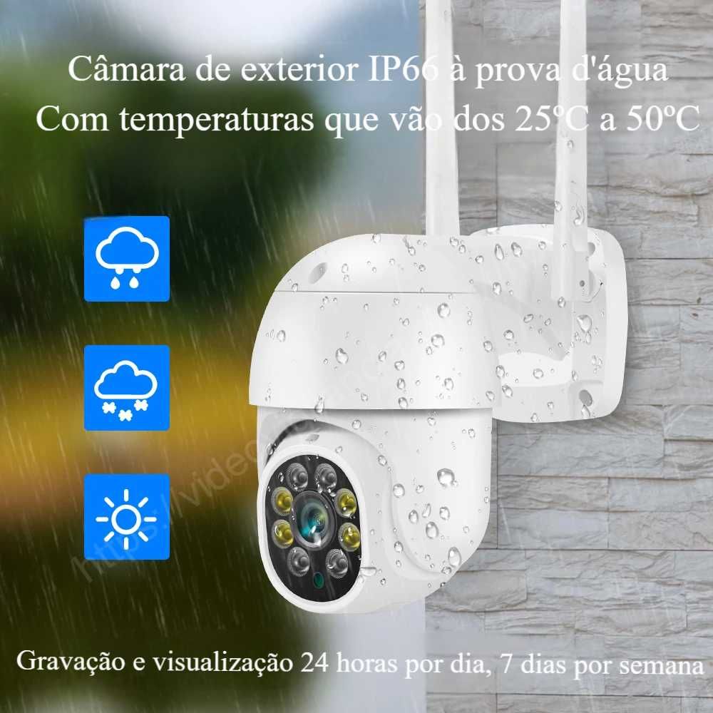 Câmara Exterior ‼️ FullHD ‼️ 5MP ‼️ Zoom Digital 5x ‼️ Visão Noturna