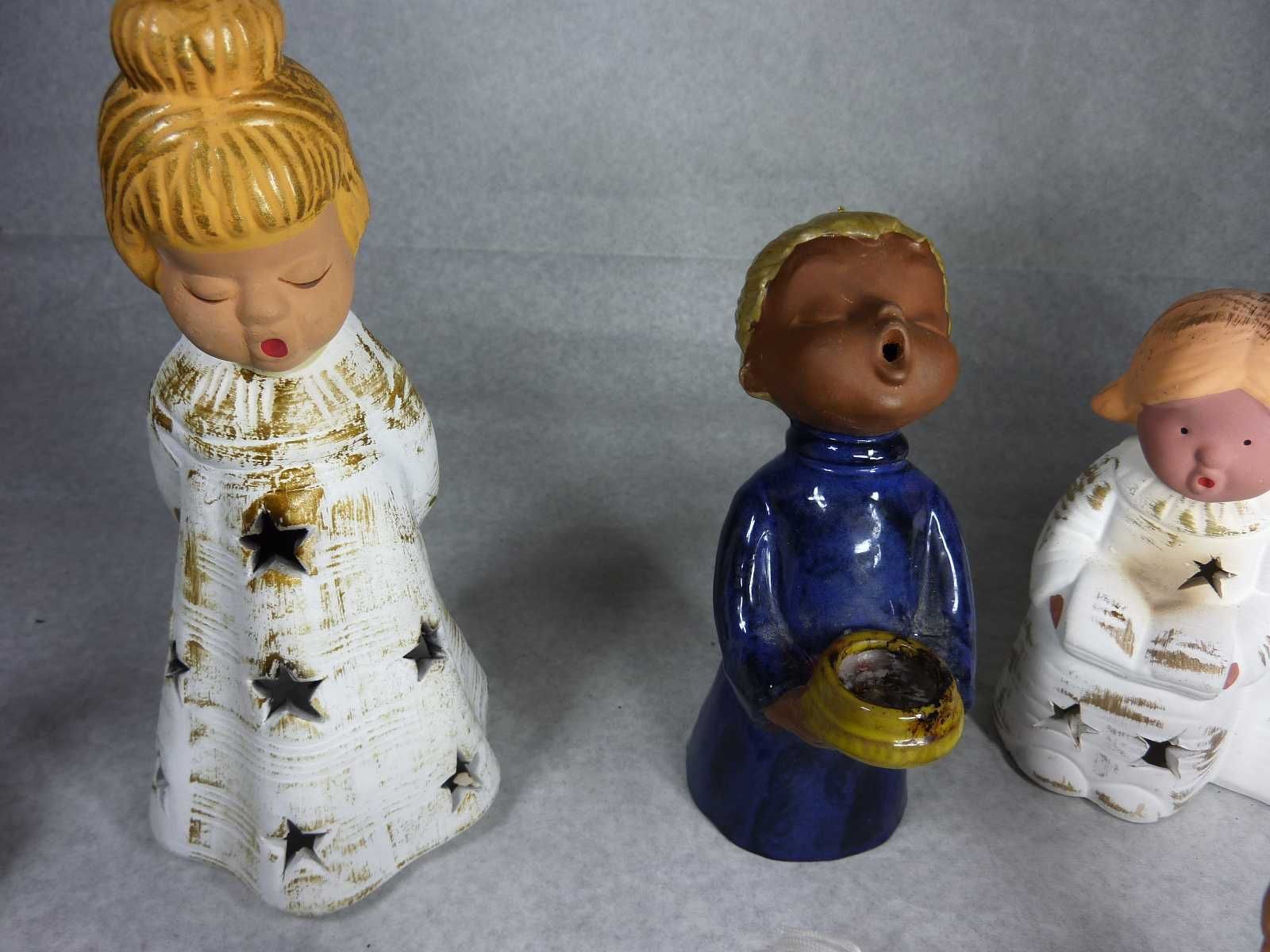Święta -Aniołki Ceramiczne świeczniki 8 sztuk