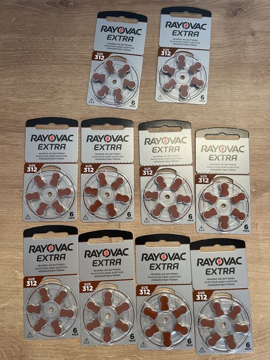 Baterie do aparatów słuchowych Rayovac Extra 312 PR41 60 szt