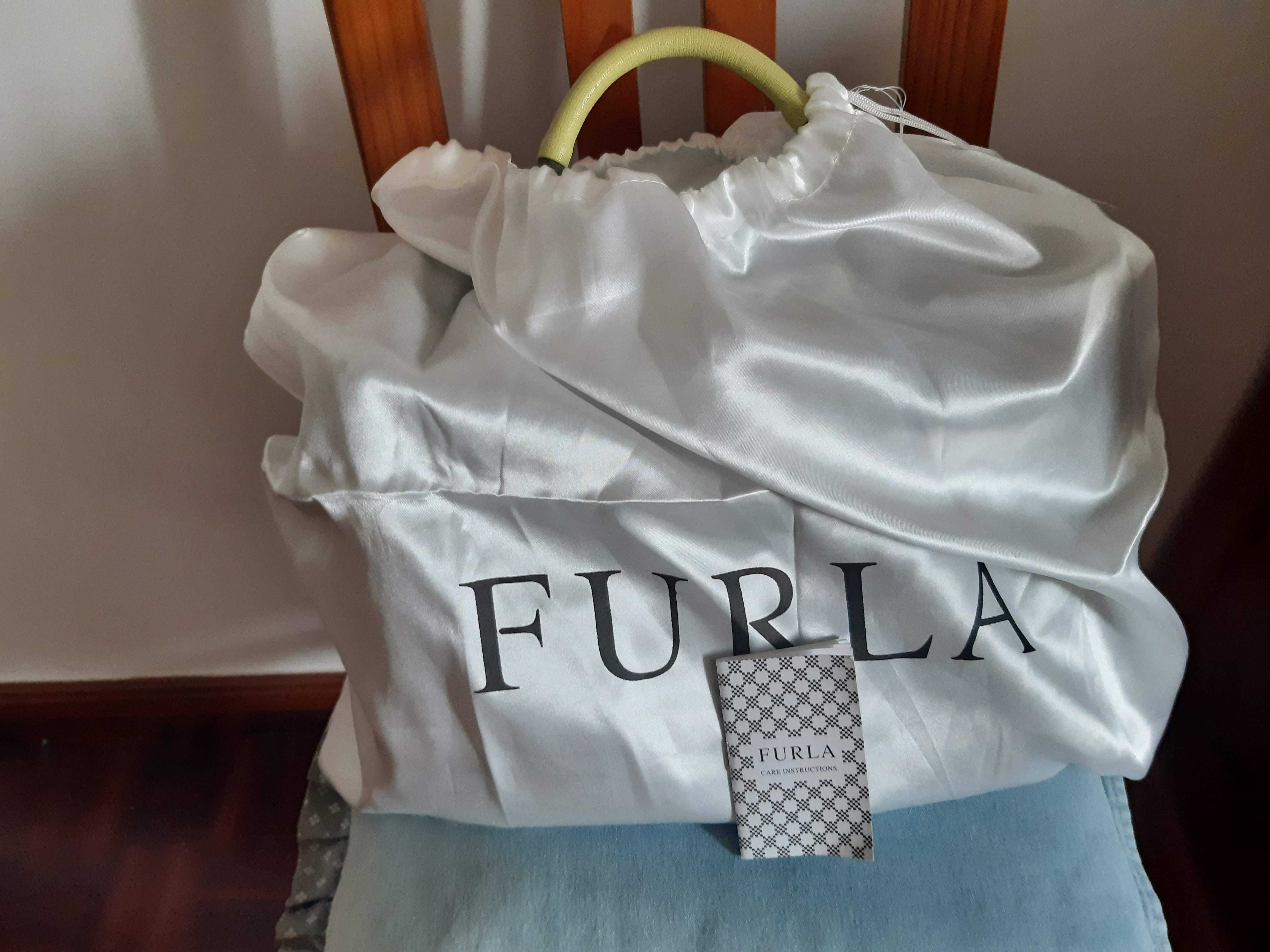 Mala de mão verde original FURLA, excelente estado