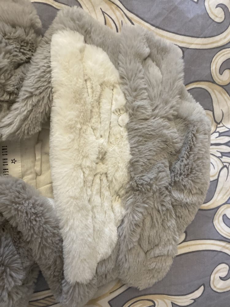 Шуба зі штучного хутра шубка MATALAN сірого кольору