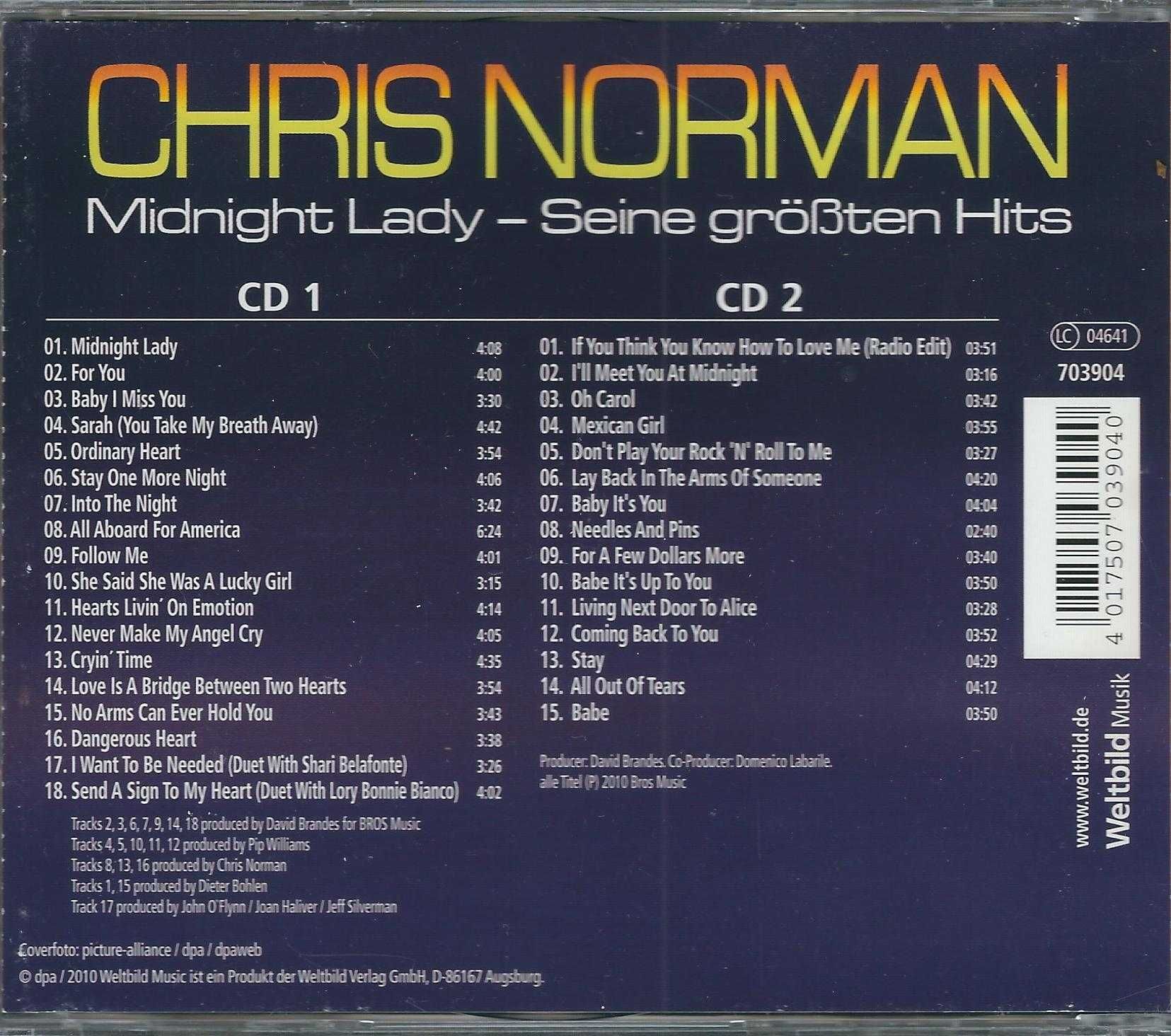 2 CD Chris Norman - Midnight Lady-Seine Grossten Hits (2010) Weltbild