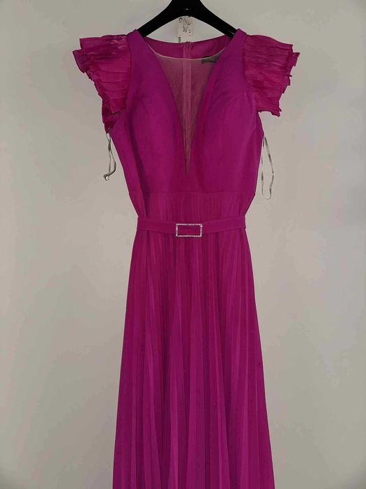 Damski kombinezon wieczorowy w kolorze fuksji