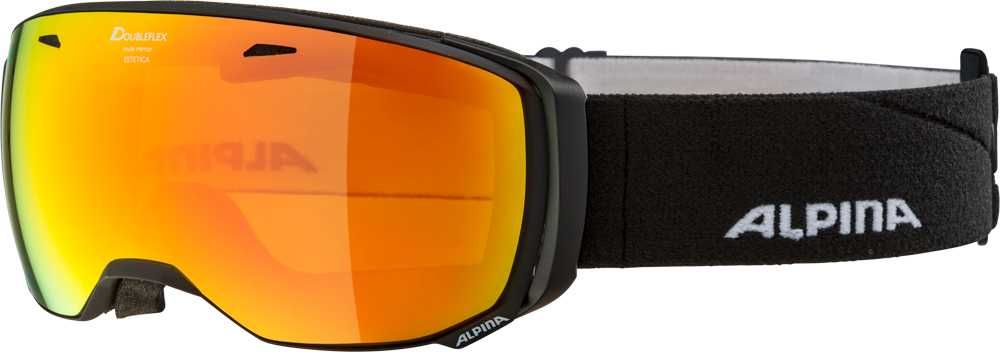 Gogle narciarskie Alpina Estetica Q-LITE Black Matt Red Sphere S2