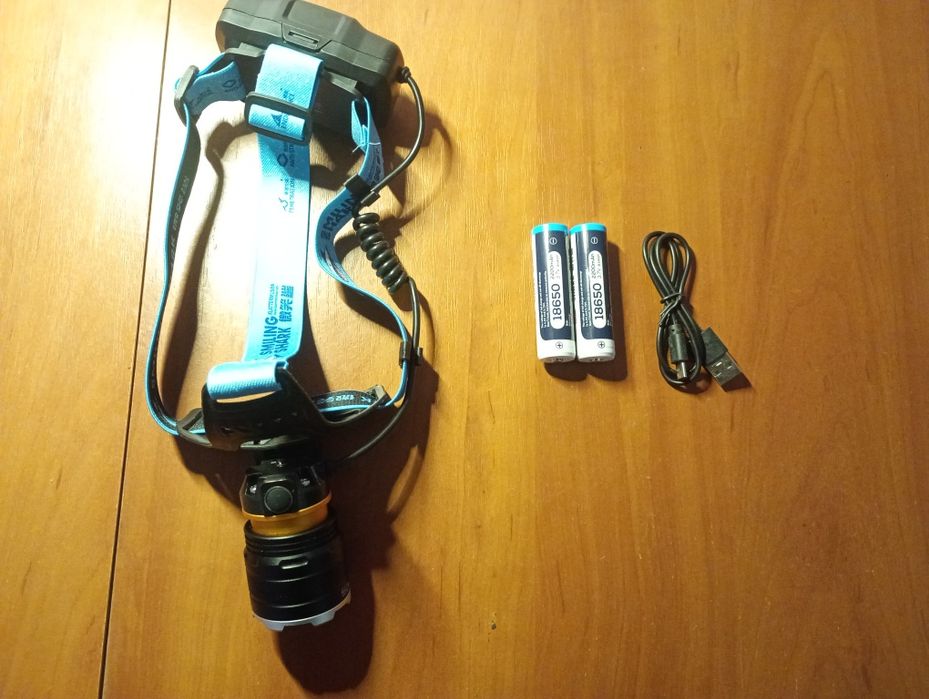 БЕЗКОШТОВНА ДОСТАВКА!!Налобний ліхтар USB,3 режими,водозахист IPX4,ком