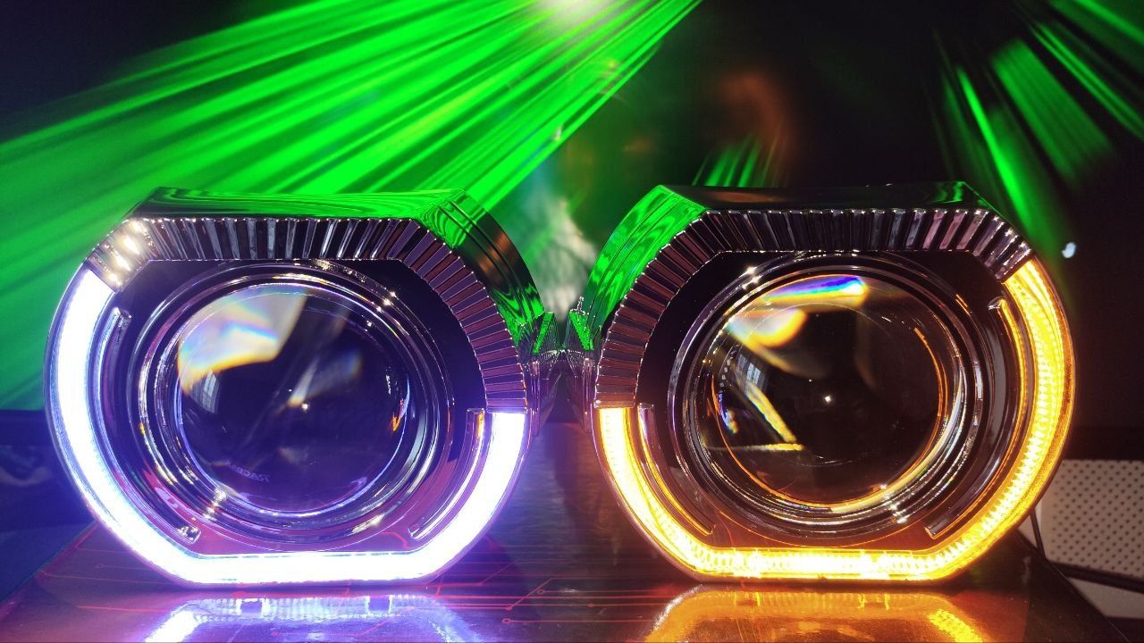 Би лед Світлодіодні лінзи Bi led 3Дюйма 6000К 55-67Вт. h4-h7