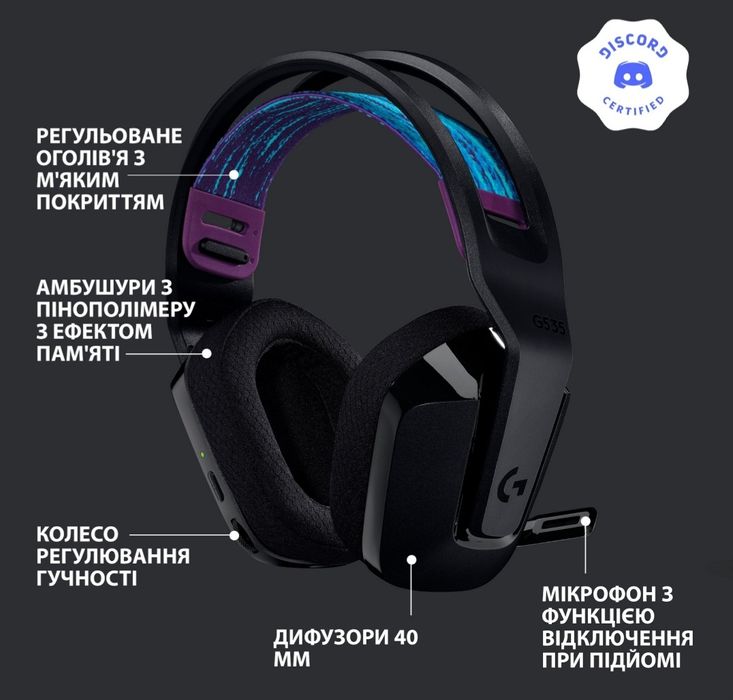 Навушники Logitech G535 Lightspeed Wireless Gaming Headset Нові Ігрові
