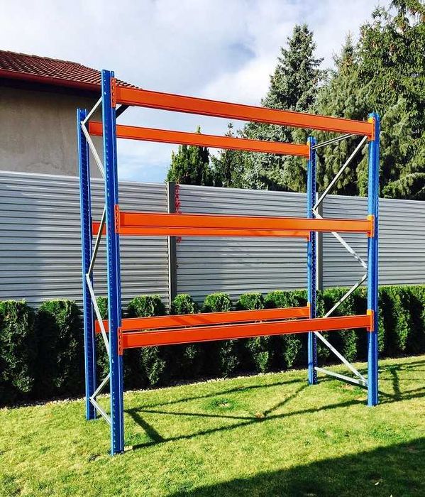 Regały paletowe magazynowe STOW Regał magazynowy paletowy H-2,8m L-2,7