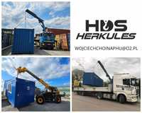 Usługa transportowa, dźwig, HDS, żuraw, transport kontenery