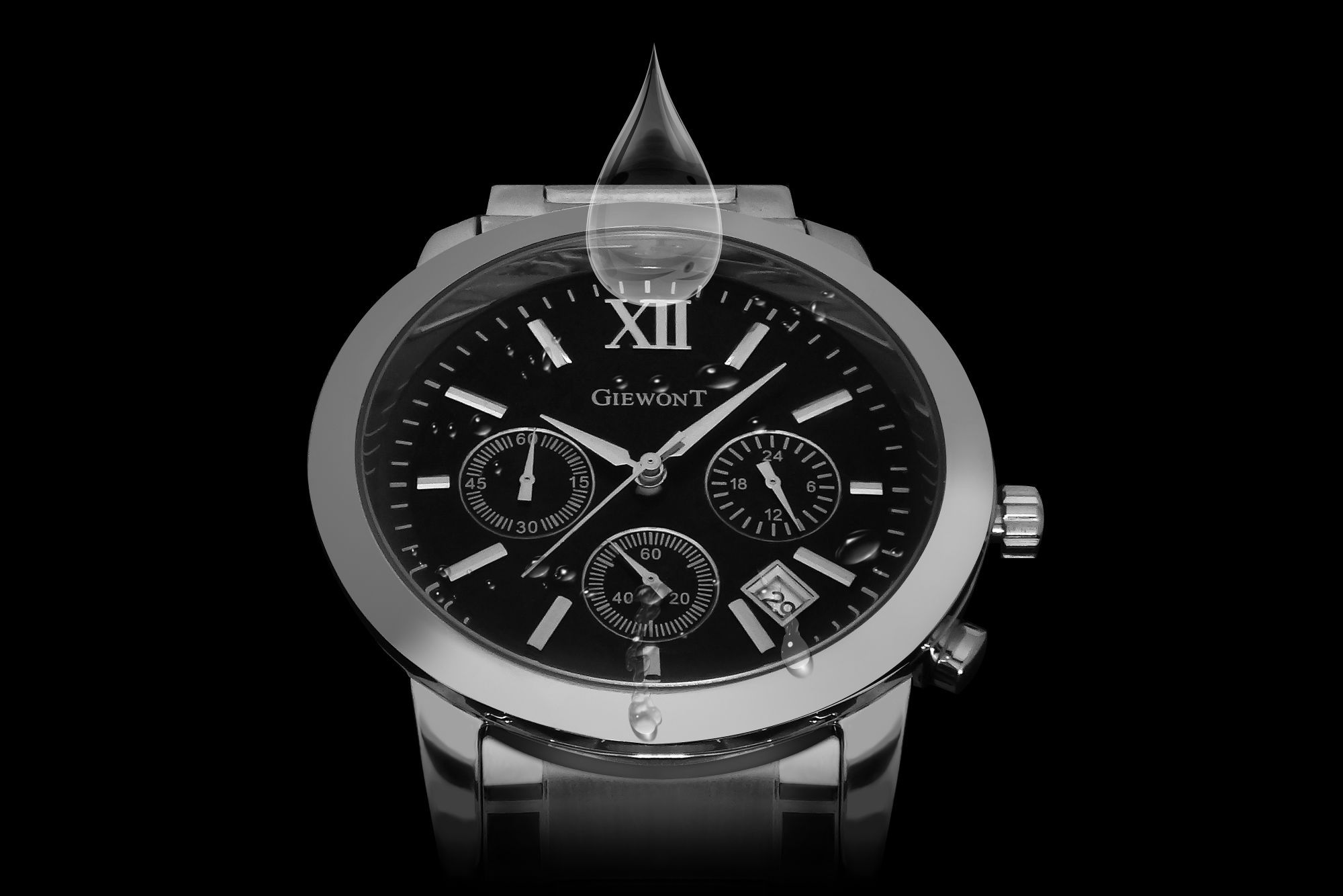 Zegarek Męski Giewont Apex Chrono GW6480-1 Chronograf Silver/Black