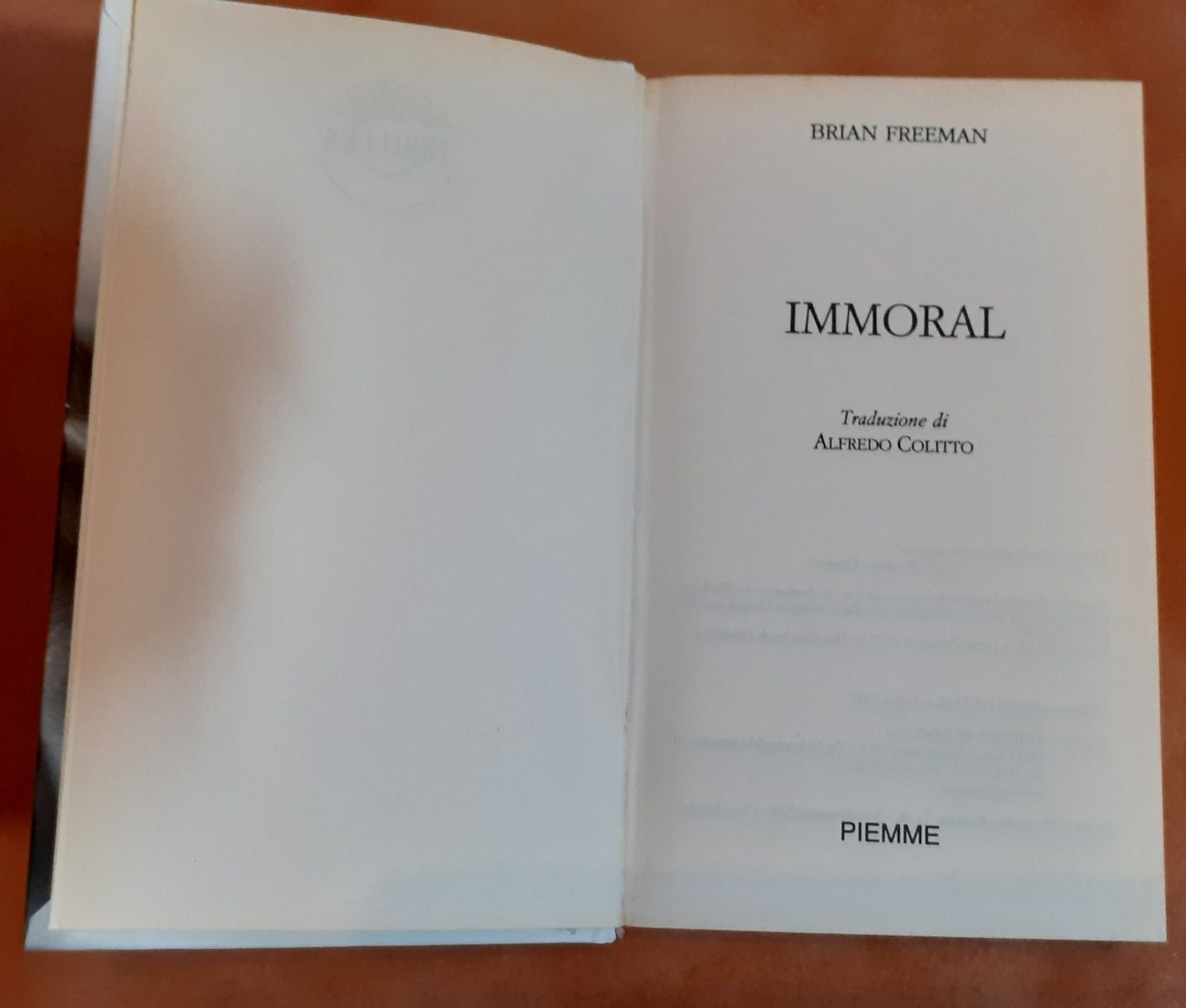 Immoral - Brian Freeman