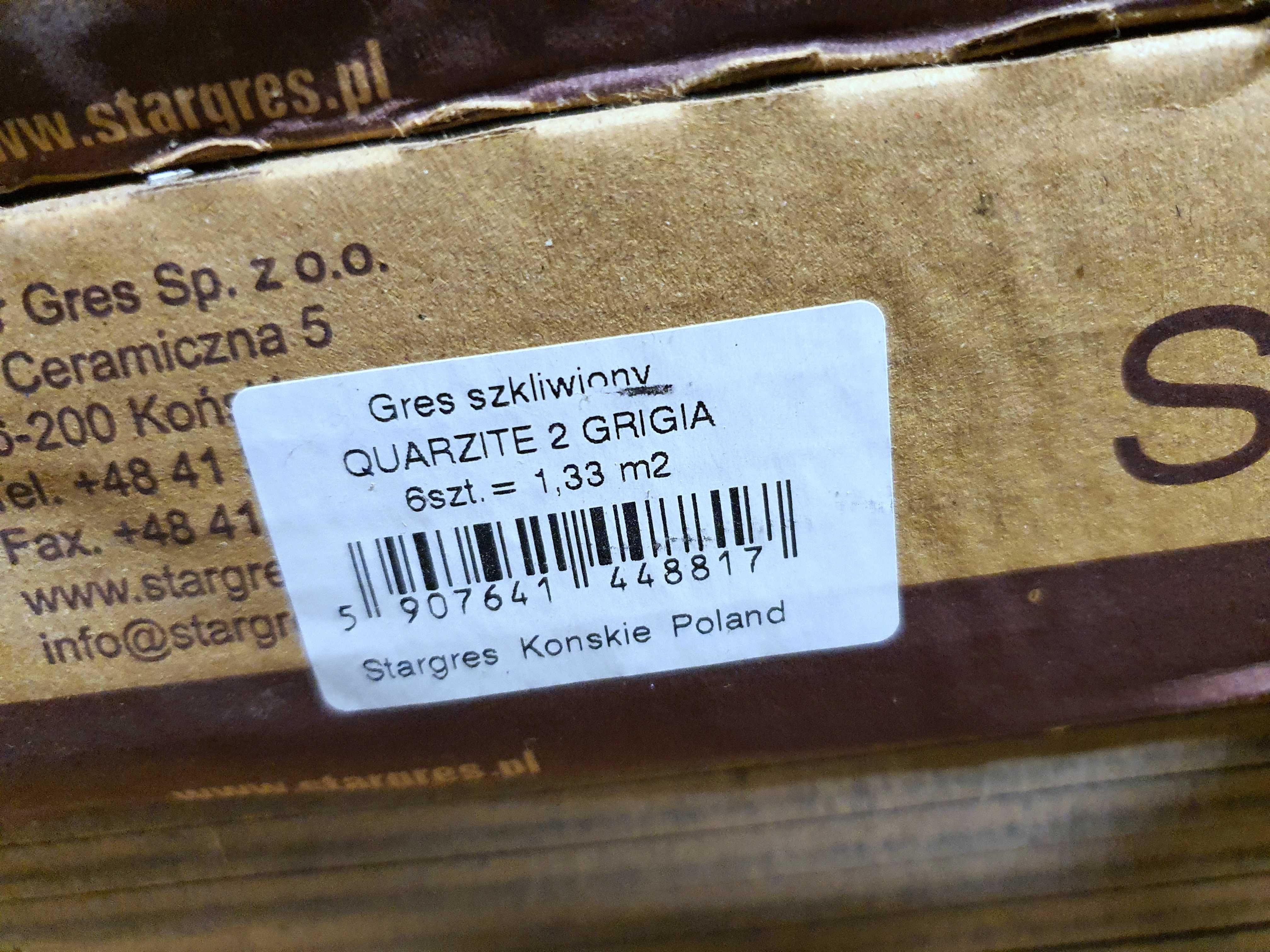 Gres szkliwiony Quarzite Grigia Struktura 32,6x65,5