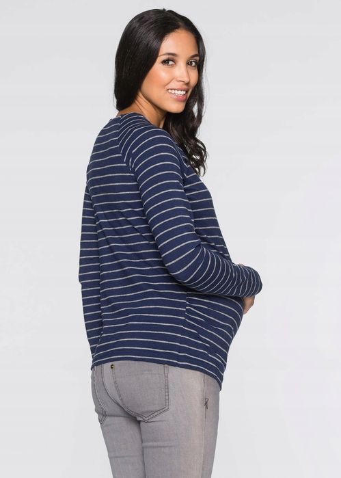 B.P.C bluza ciążowa i do karmienia bawełniana w paski 48/50.