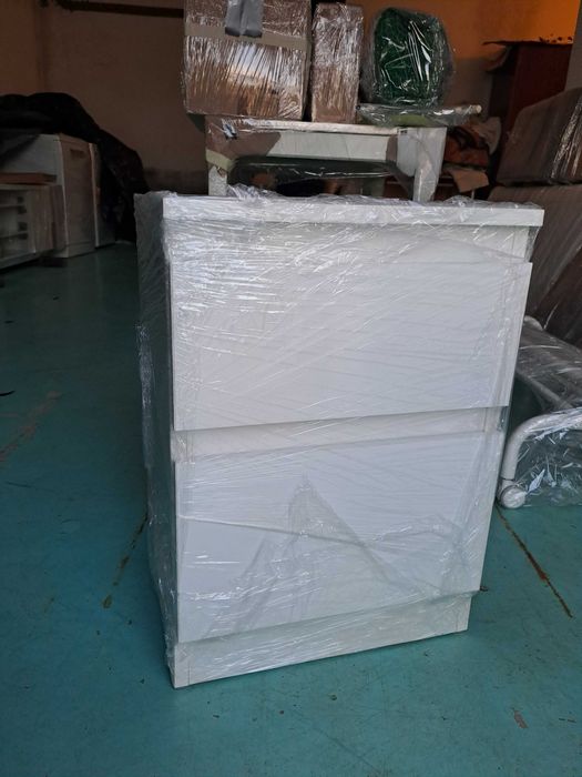 Conjunto 2 mesas cabeceira IKEA KULLEN cor branca