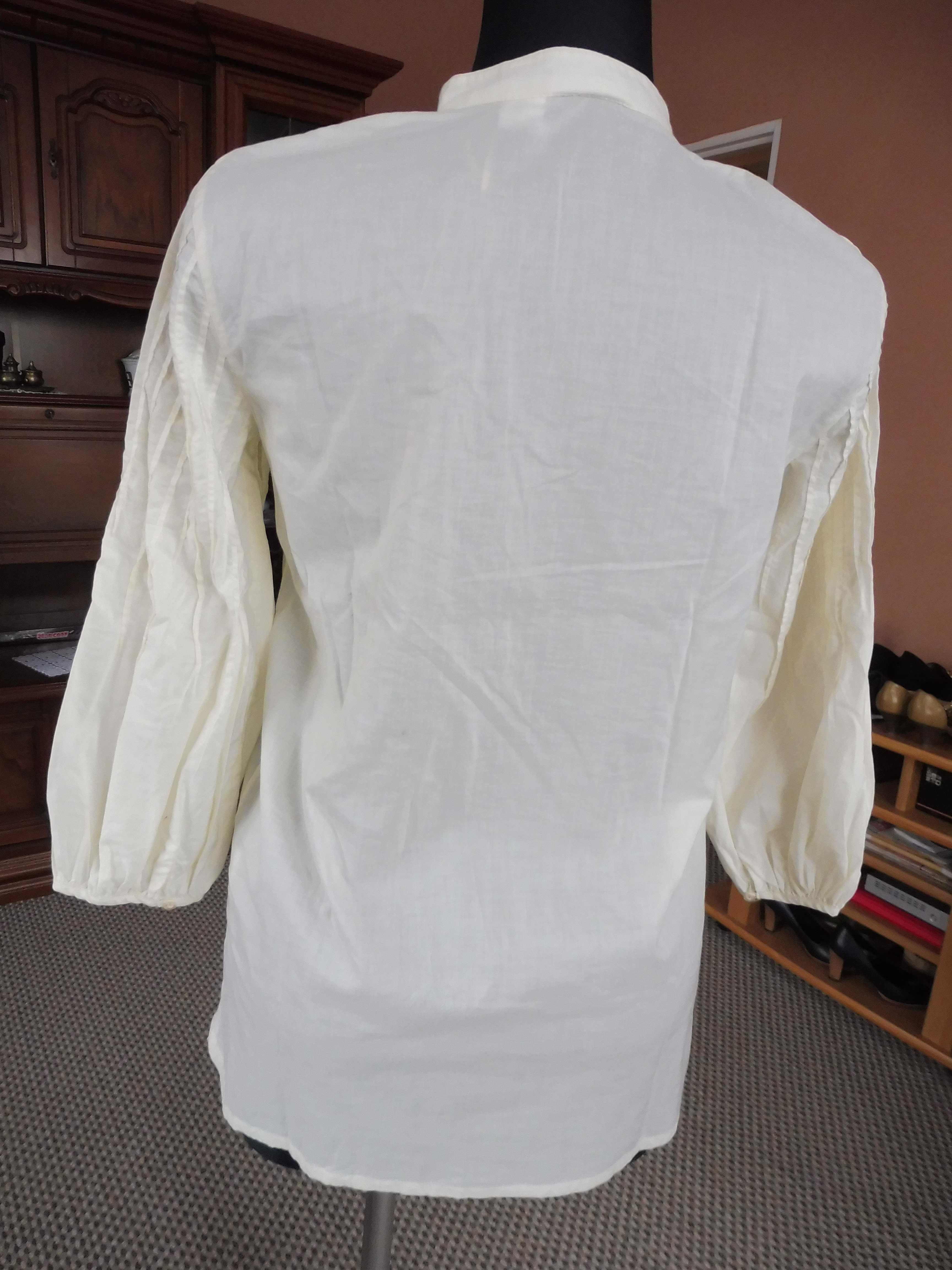 Bluzka z długim rękawem Bonprix Collection, rozmiar 40, kolor ecri