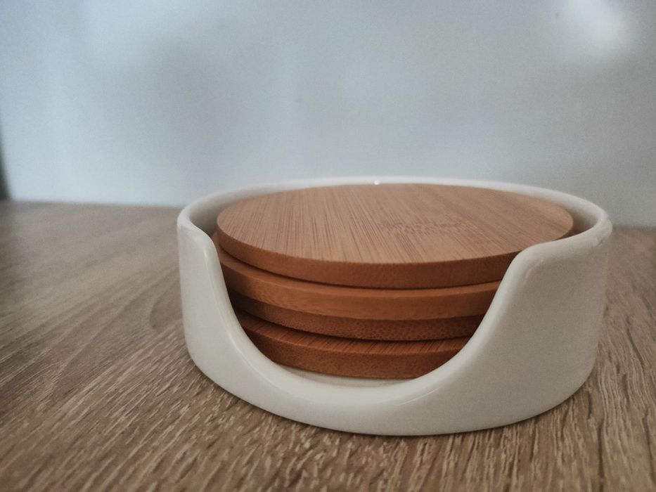 Bambusowe podkładki pod kubki 4 szt Home & You