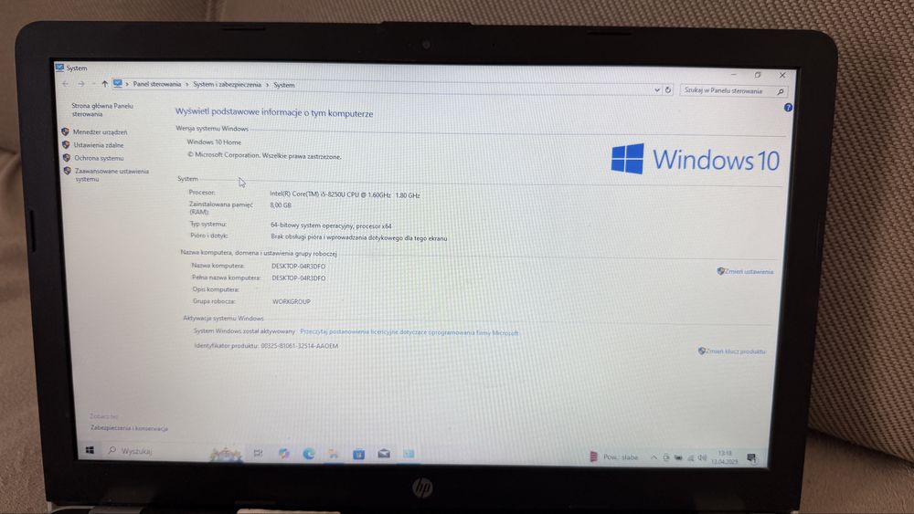 Laptop HP 250 G6 - i5, 8gb, ssd 512