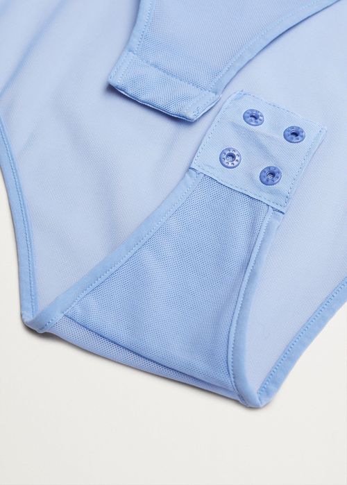 Боді блакитного кольору, бренду Mango