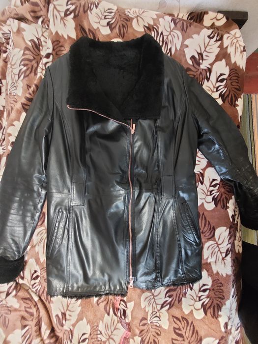 Натуральная кожаная куртка на меху