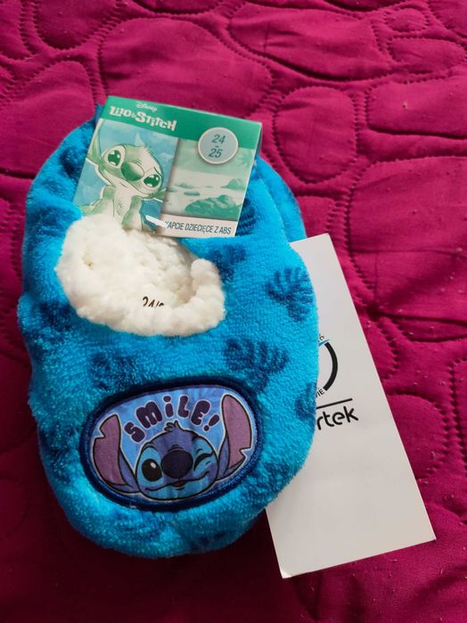 Kapcie Papcie Buciki domowe Stitch rozmiar 24/25