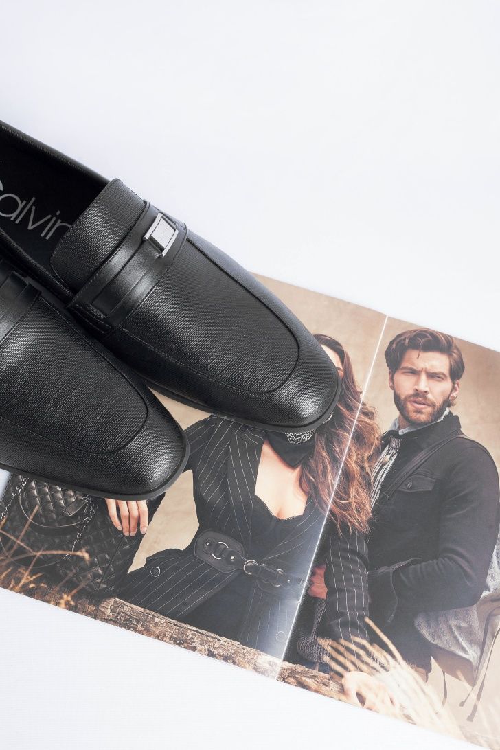 CALVIN KLEIN оригинал. Кожаные мужские туфли чёрные 45