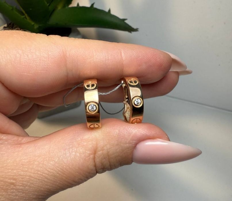 Сережки  cartier 4.14 та 4.05