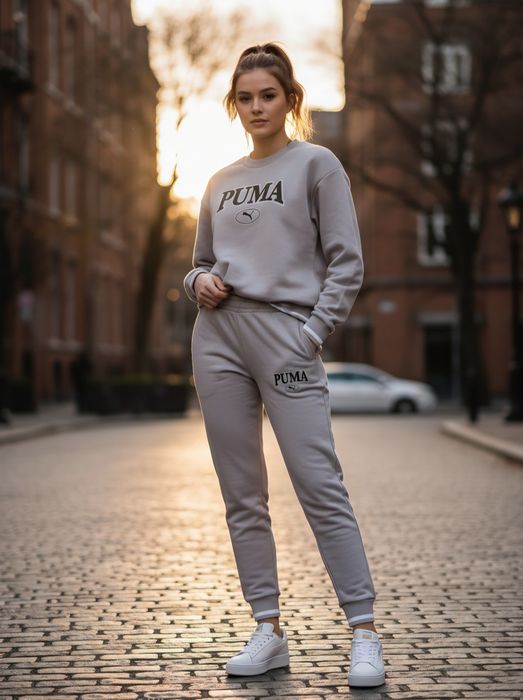 США! Теплі жіночі спортивні костюми Puma Squad Оригінал! На флісі! S-L