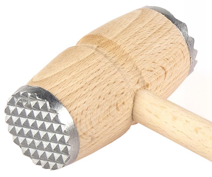Drewniany Tłuczek Do Mięsa Młotek Dwustronny Do Ubijania Kotletów 28Cm