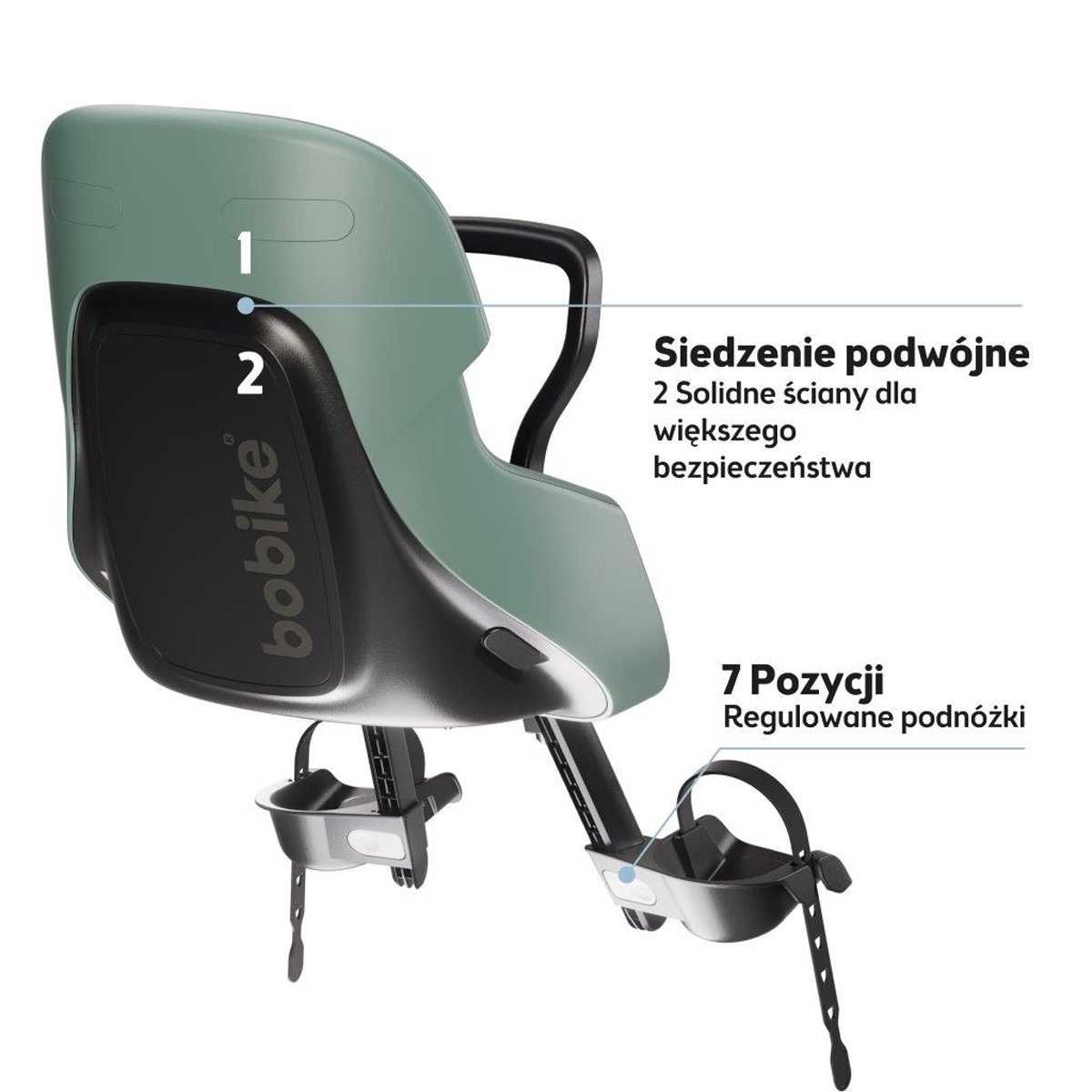 Przedni fotelik rowerowy z osłoną Bobike Exclusive Evolve Mini