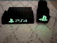 Stojak na Gry i Pady Ps4 Napis Fluorescencyjny