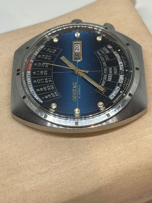 Zegarek Orient patelnia 70 lata crystal niebiski