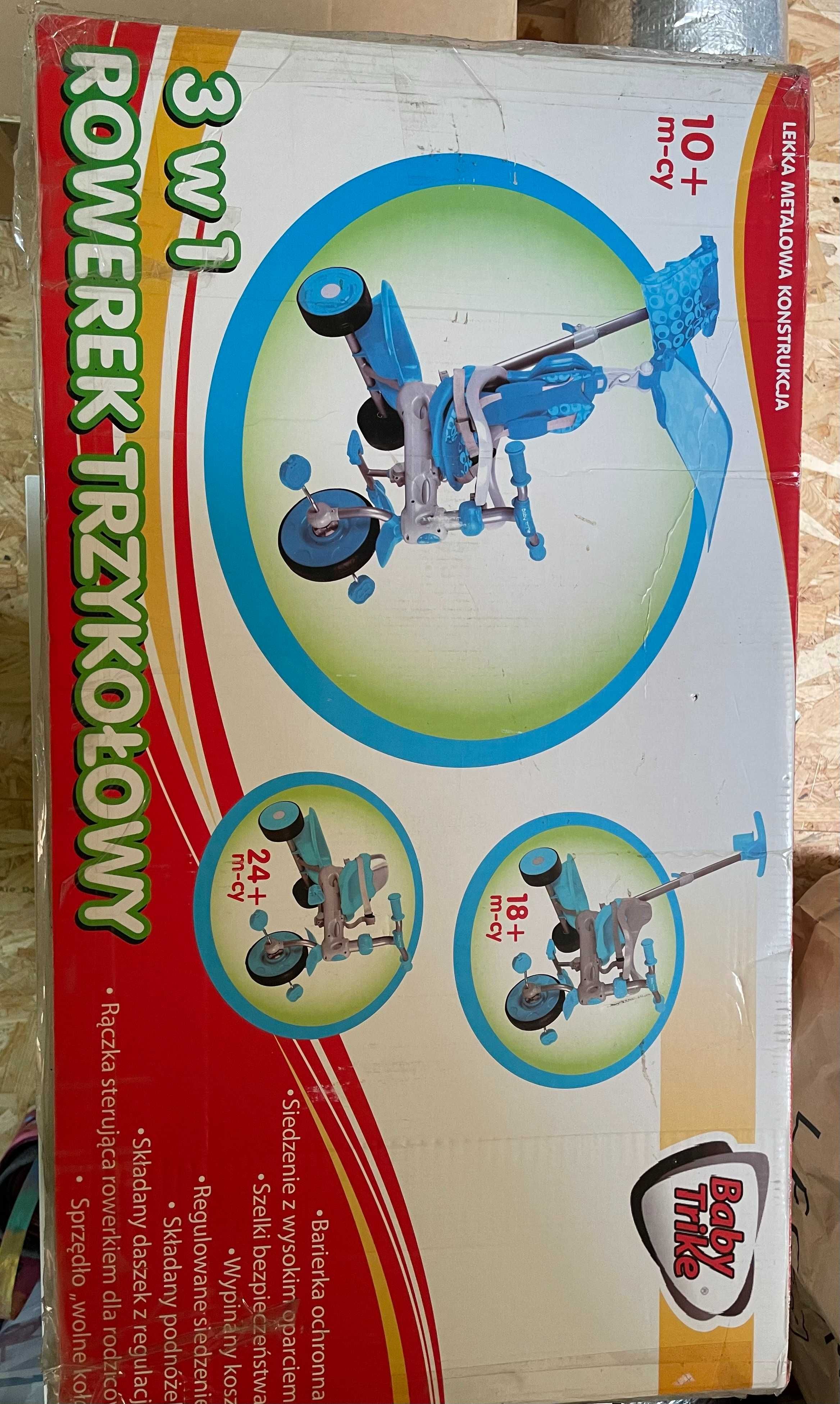 Rower trójkołowy Baby Trike New Czerwony