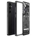 Etui Spigen Ultra Hybrid na Samsung Galaxy S24 - ciemnoszare (wzór Zer