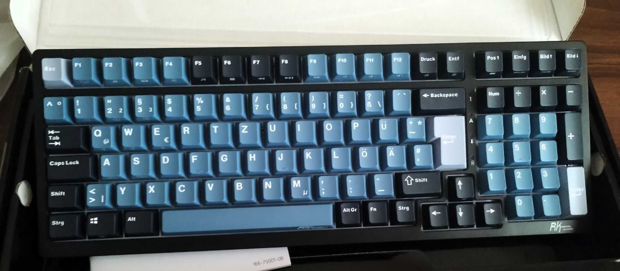 ROYAL KLUDGE RK98 klawiatura mechaniczna, bezprzewodowa układ QWERTZ