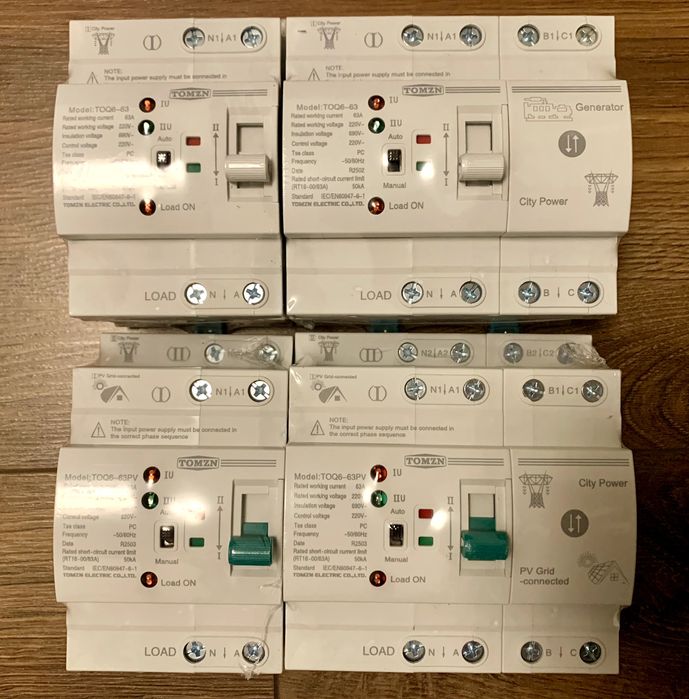 АВР  / ATS TOMZN  TOQ6-63 (1/3 фазний 63A)