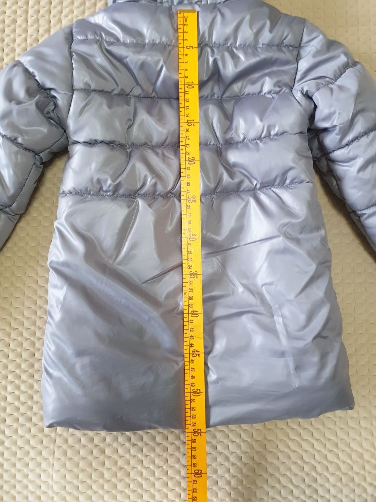 Дитяча зимова куртка довга пальто на флісі
