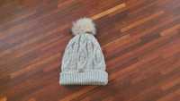 H&M czapka na zimę wełniana na polarze z pomponem dla dziewczynki 134
