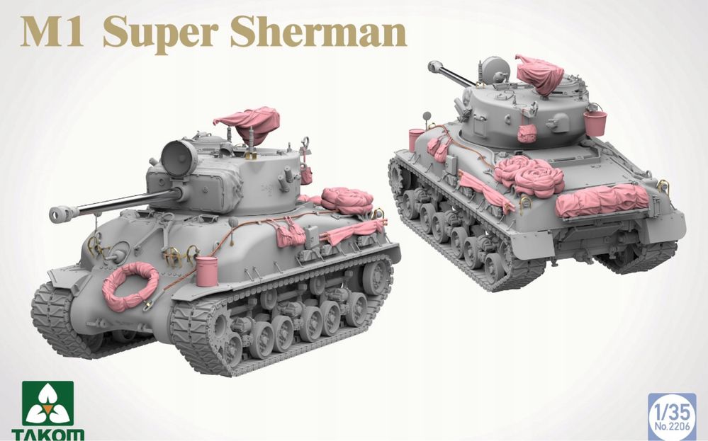 Czołg M1 Super Sherman model 2206 Takom