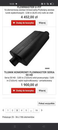 Tłumik sportowy końcowy środkowy Flowmaster 3' (7,6cm) komorowy wyczyn