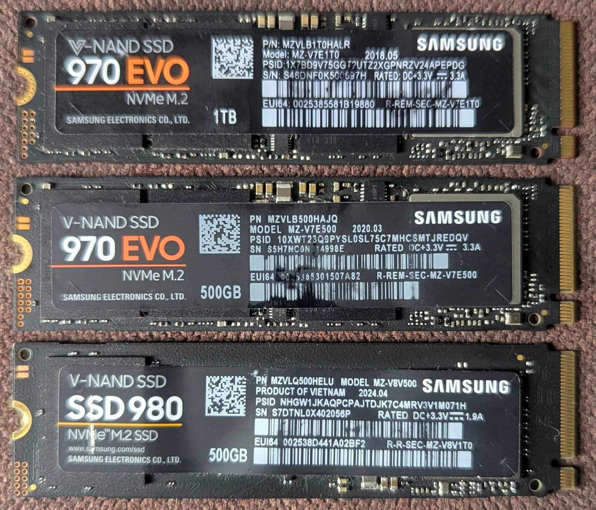 SSD M2 NVME/SATA3 256/512/1TB -2TB