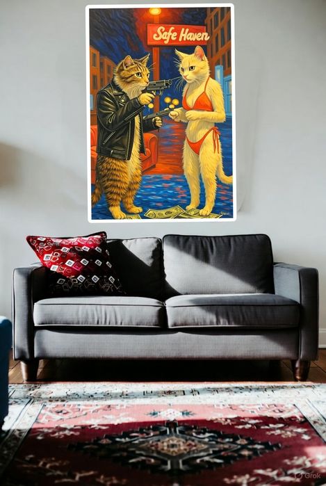 Unikatowy obraz/grafika "Big City Cool Cats"