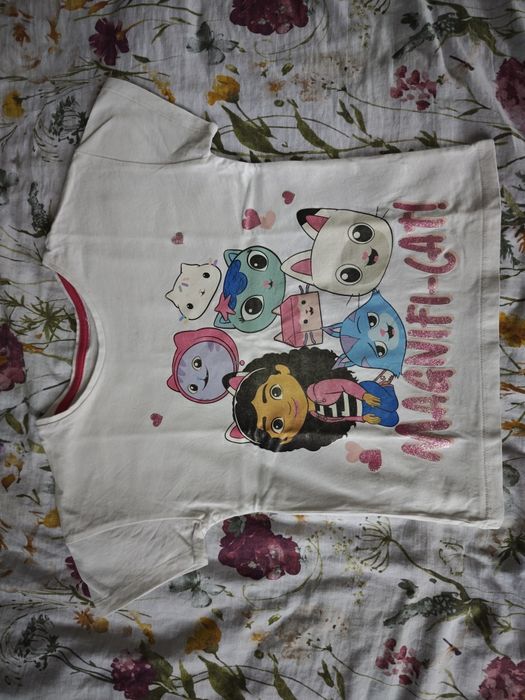 Bluzka koszulka krótki rękaw T-shirt Koci domek Gabi