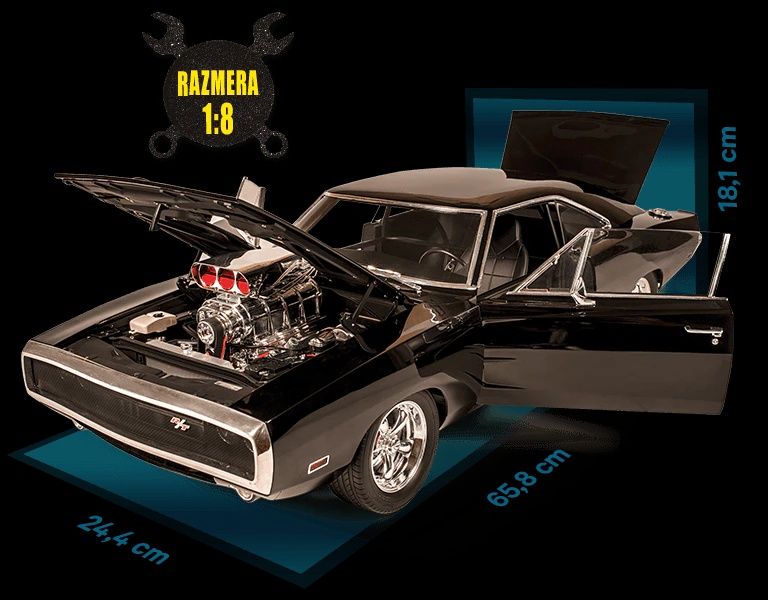 Dodge Charger - 1:8 Deagostini- komplet