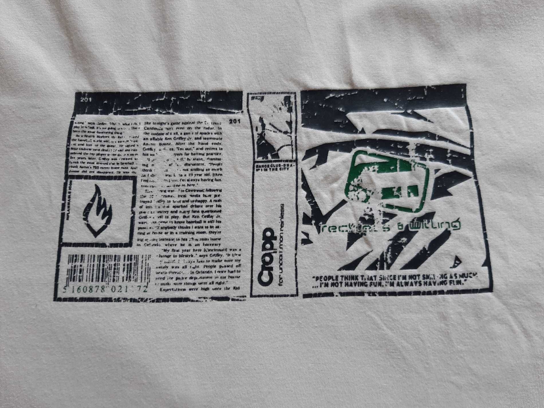 T-shirt koszulka kremowa Cropp XL