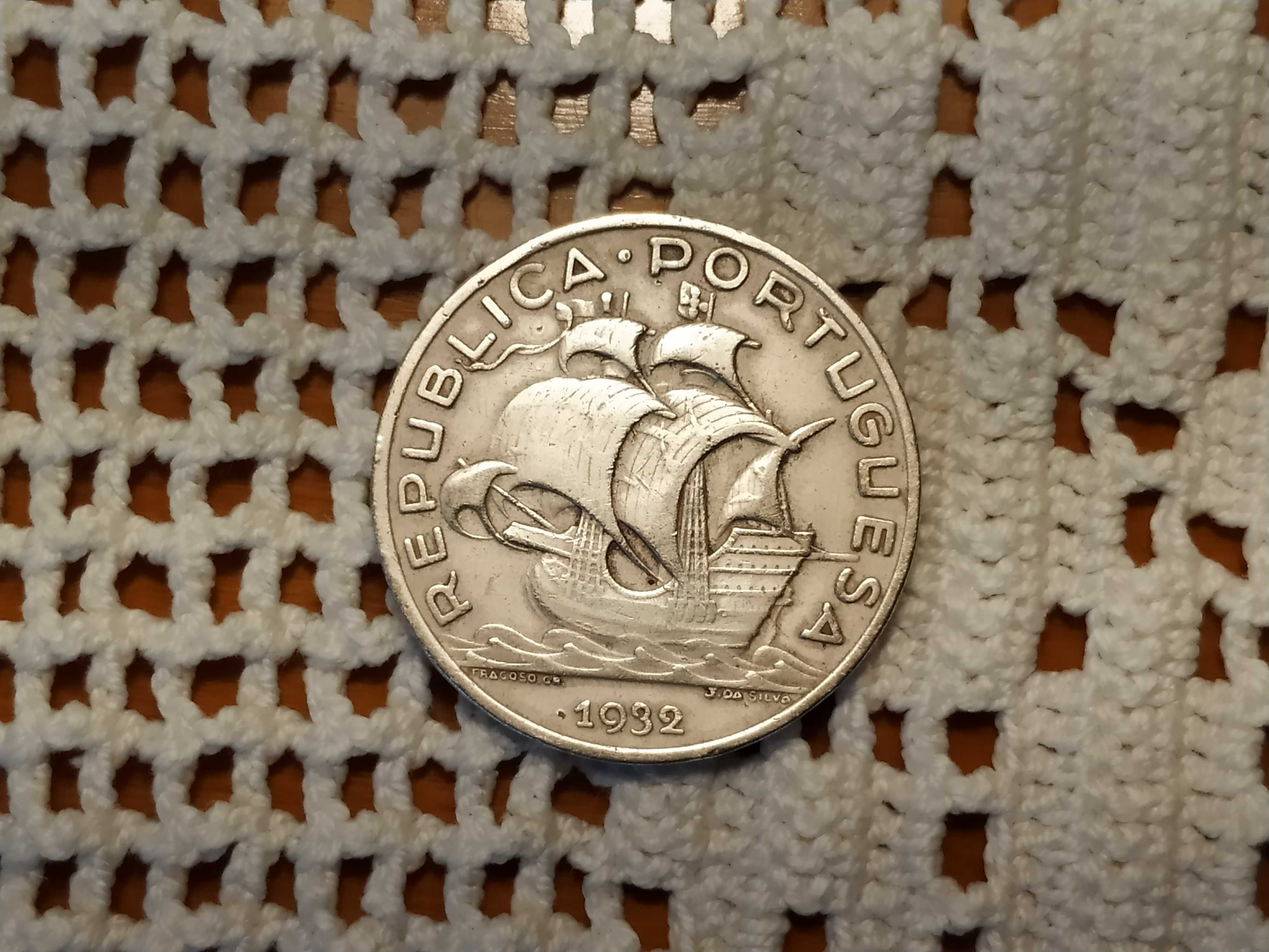 Portugal - moeda em prata de 10 escudos de 1932