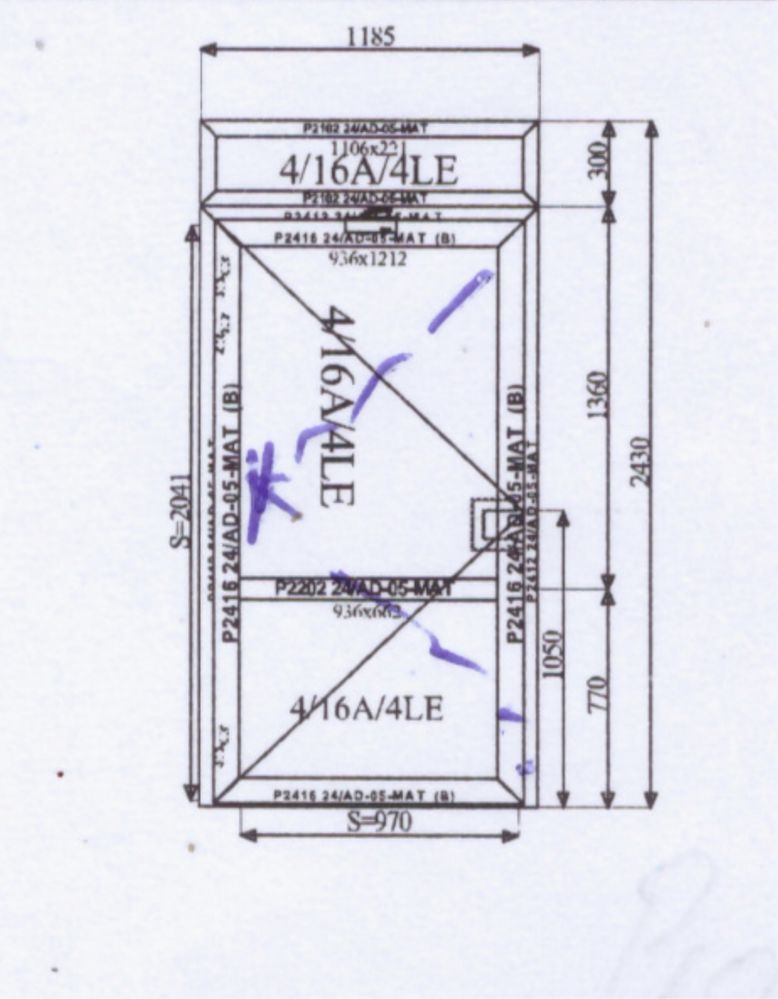 Drzwi aluminiowe przeszklone - Dąb